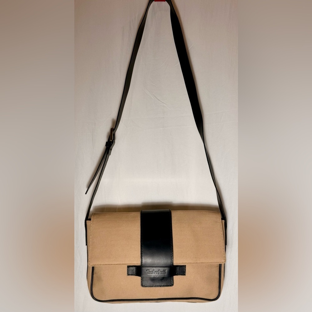 TIMBERLAND Canvas and Leather Crossbody Bag